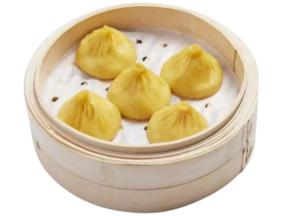 Chicken soup dumplings in bamboo steamer at Hui Jiang Nan Dumpling Eatery, a Dumpling Restaurant in Minneapolis